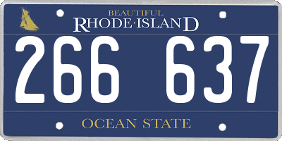 RI license plate 266637