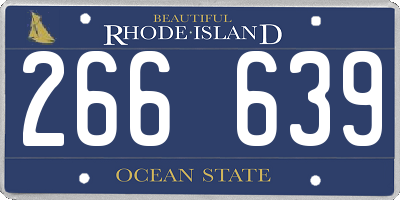RI license plate 266639