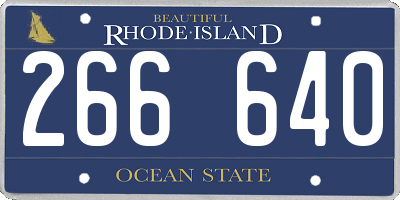 RI license plate 266640