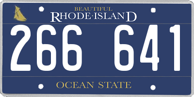 RI license plate 266641