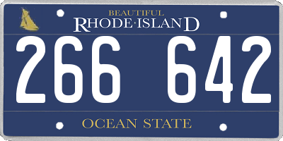 RI license plate 266642