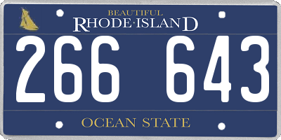 RI license plate 266643