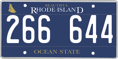 RI license plate 266644