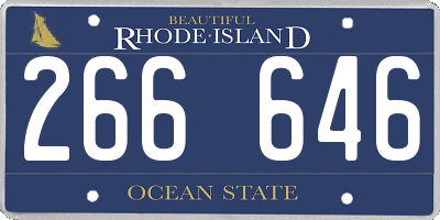 RI license plate 266646