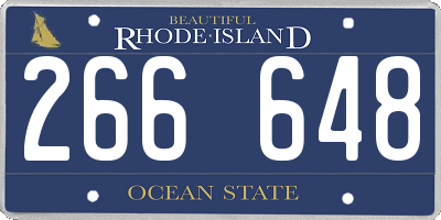RI license plate 266648