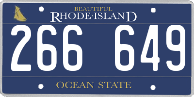 RI license plate 266649