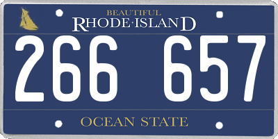 RI license plate 266657
