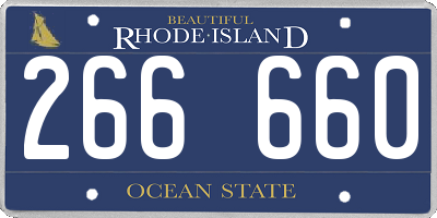 RI license plate 266660