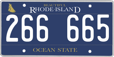 RI license plate 266665