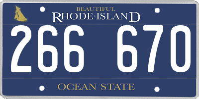 RI license plate 266670