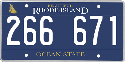 RI license plate 266671