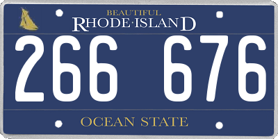 RI license plate 266676