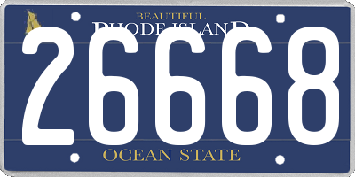 RI license plate 26668