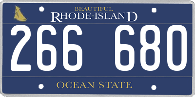 RI license plate 266680