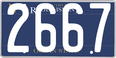 RI license plate 2667