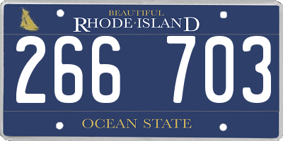 RI license plate 266703