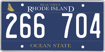 RI license plate 266704