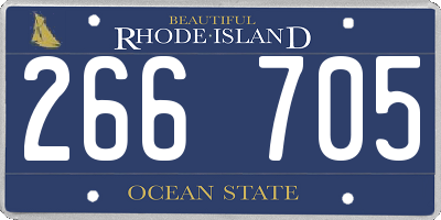 RI license plate 266705