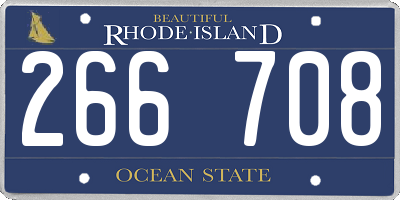 RI license plate 266708