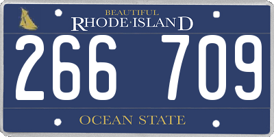 RI license plate 266709