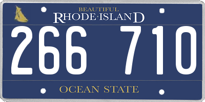 RI license plate 266710