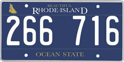 RI license plate 266716