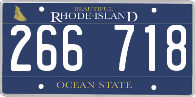 RI license plate 266718