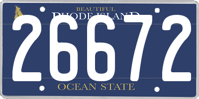 RI license plate 26672