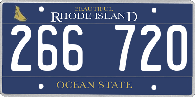 RI license plate 266720