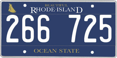 RI license plate 266725