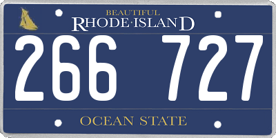 RI license plate 266727