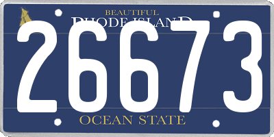 RI license plate 26673