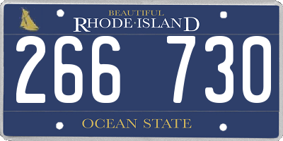 RI license plate 266730