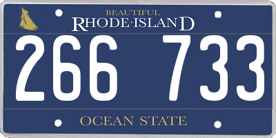 RI license plate 266733