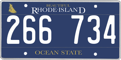 RI license plate 266734