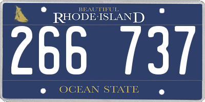 RI license plate 266737