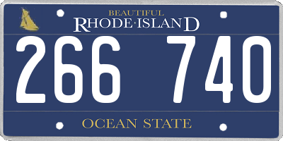 RI license plate 266740