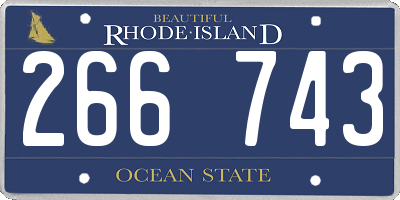 RI license plate 266743