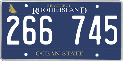 RI license plate 266745