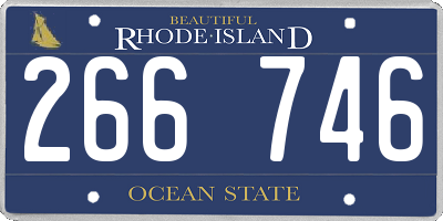 RI license plate 266746