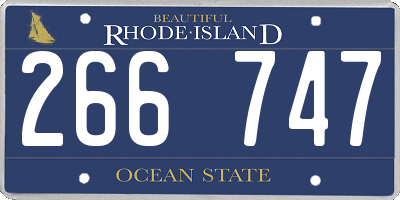 RI license plate 266747