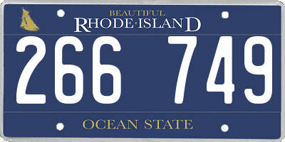 RI license plate 266749