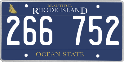 RI license plate 266752