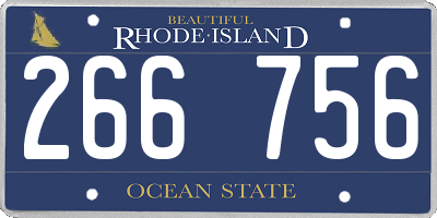 RI license plate 266756