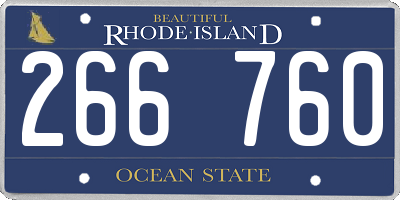 RI license plate 266760