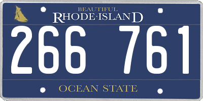 RI license plate 266761