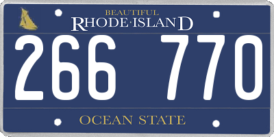 RI license plate 266770
