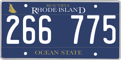 RI license plate 266775