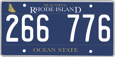 RI license plate 266776