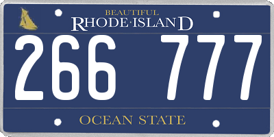 RI license plate 266777
